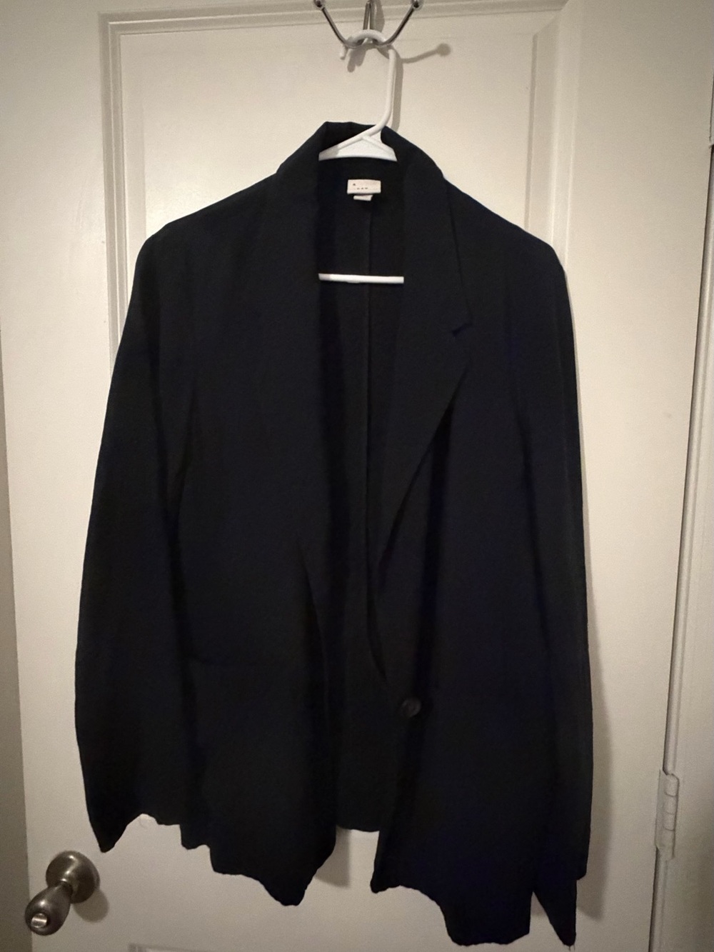 a new day Black Blazer with Notched Collar